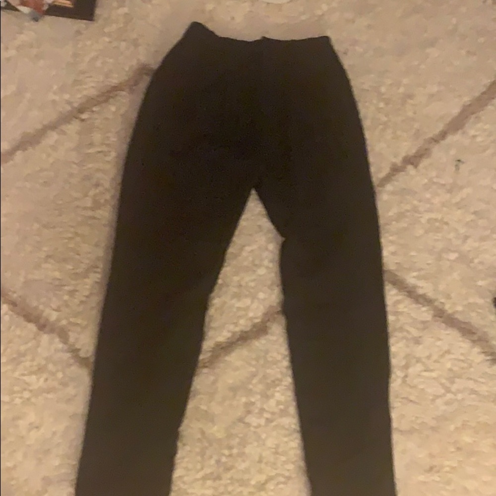 pinstripe high rise trousers!